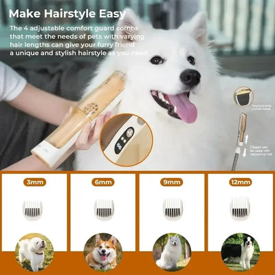 Pet Grooming Kit & Vacuum Suction